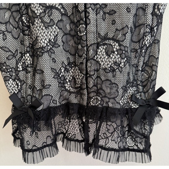 Y2K Victorias Secret Circa 2003/05 Black Lace Corset Style Bustier 36C - Picture 3 of 11